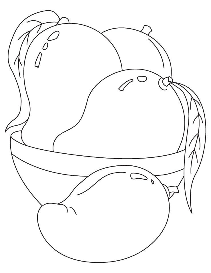 738x954 Four Mango Coloring Pages Download Free Four Mango Coloring