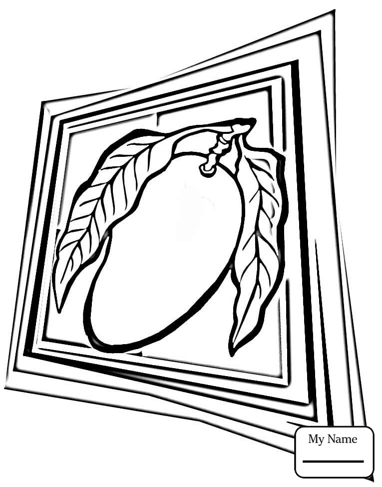 765x975 Coloring Pages For Kids Mango Mango Tree Fruits
