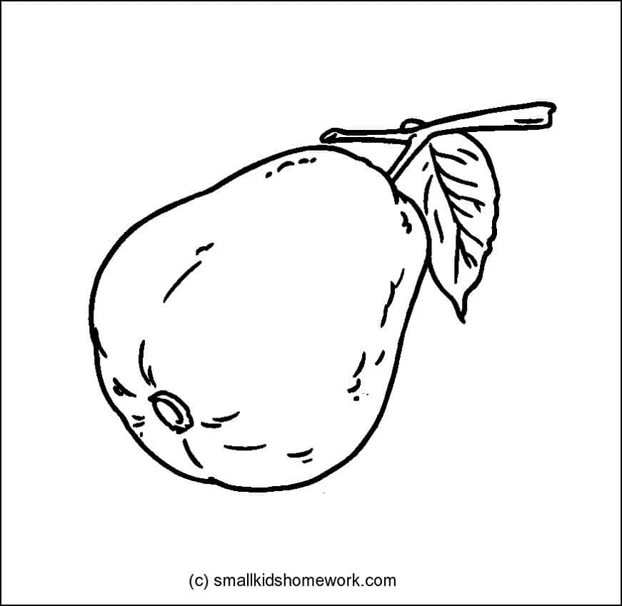 871x849 Fruits Outline Pictures And Coloring Pages For Little Kids