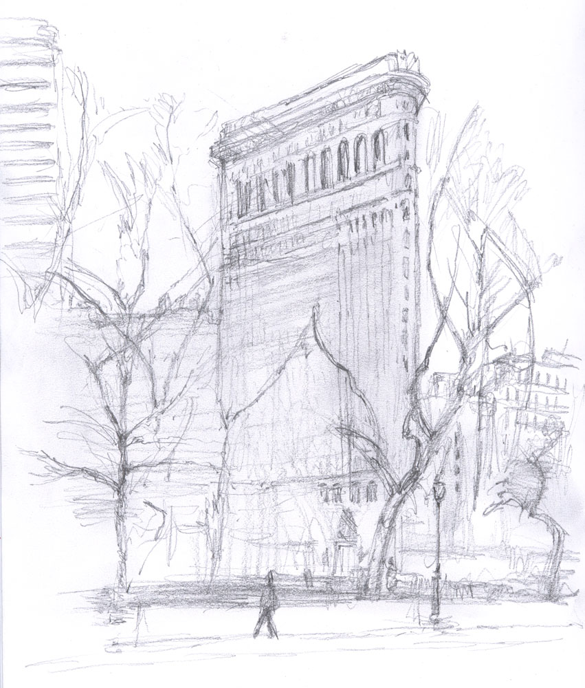 851x1000 Flatiron Building, January, 2016 13 X 10 Graphite
