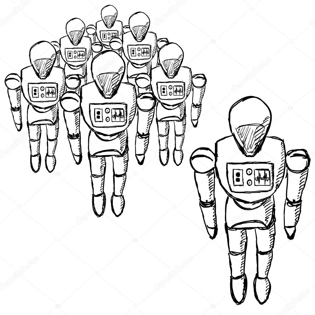 1024x1024 Wooden Mannequin As Robot Stock Vector Kytalpa