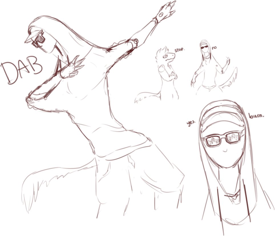964x828 Mannequin Raptor Sketch Dump By Catpeets