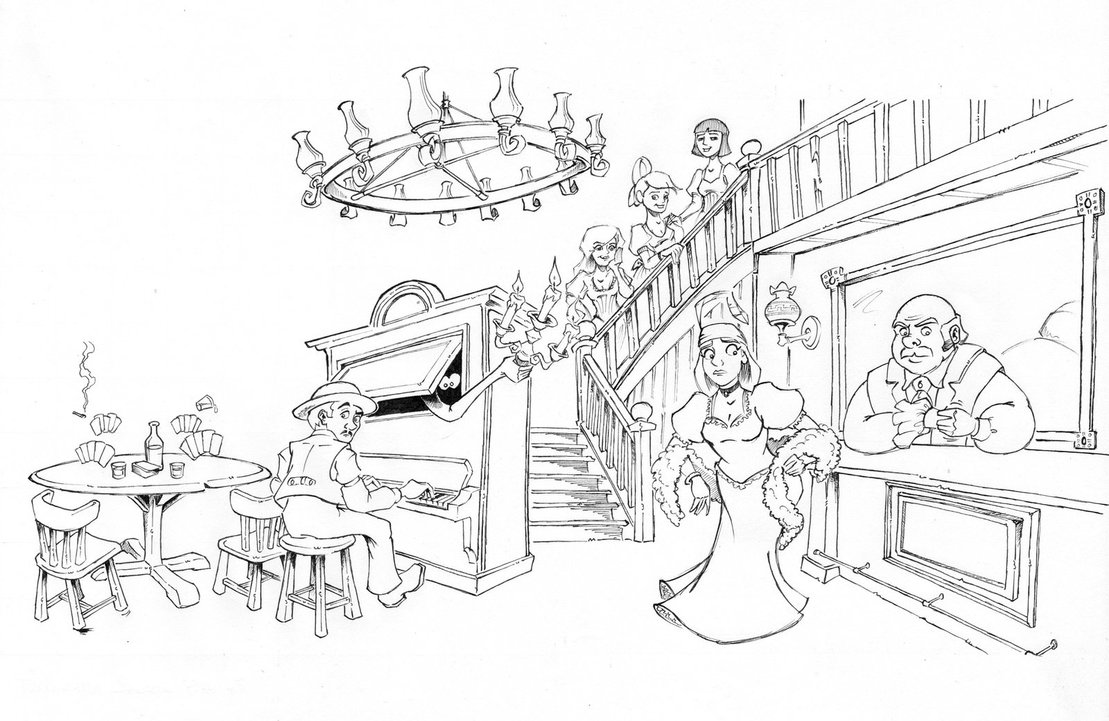 1109x721 Phantom Manor's Saloon By Kaloo86