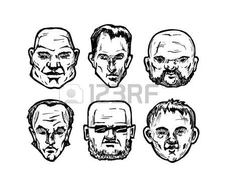 450x372 Drawn Man Man's Face