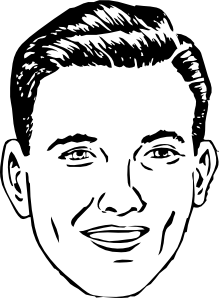 219x298 Man Face Clip Art