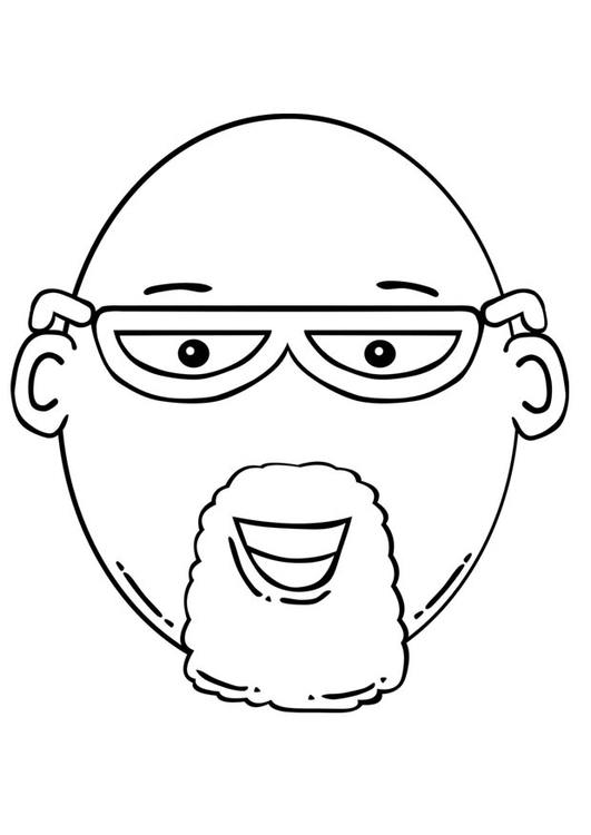531x750 Coloring Page Man's Face