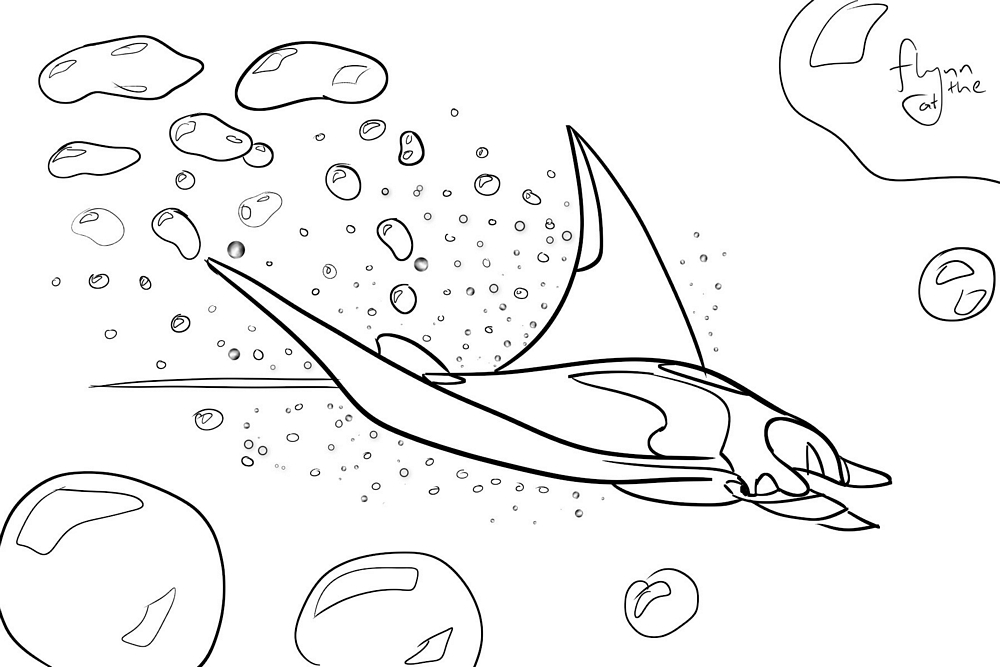 1000x667 Manta Ray Wildlife Colouring Page Colouring Page Art