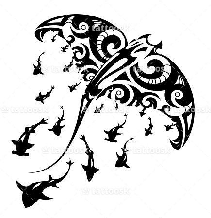 435x450 Tribal Manta Ray Mosaic