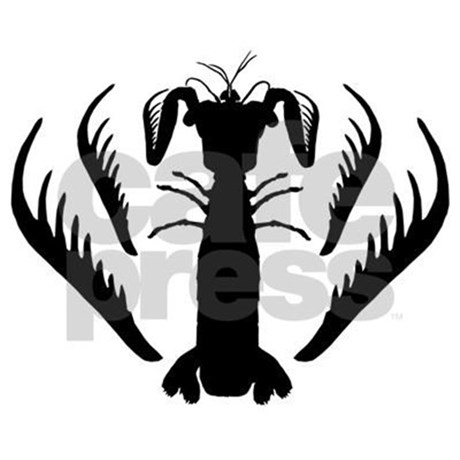 460x460 Mantis Shrimp, Spearer Silhouette Tile Coaster By Michaelbok