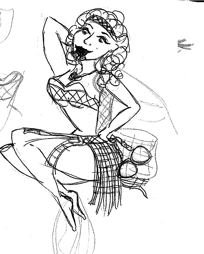 856x1064 Maori Girl Pin Up Sketch Idty Design. Kiwiana Art.