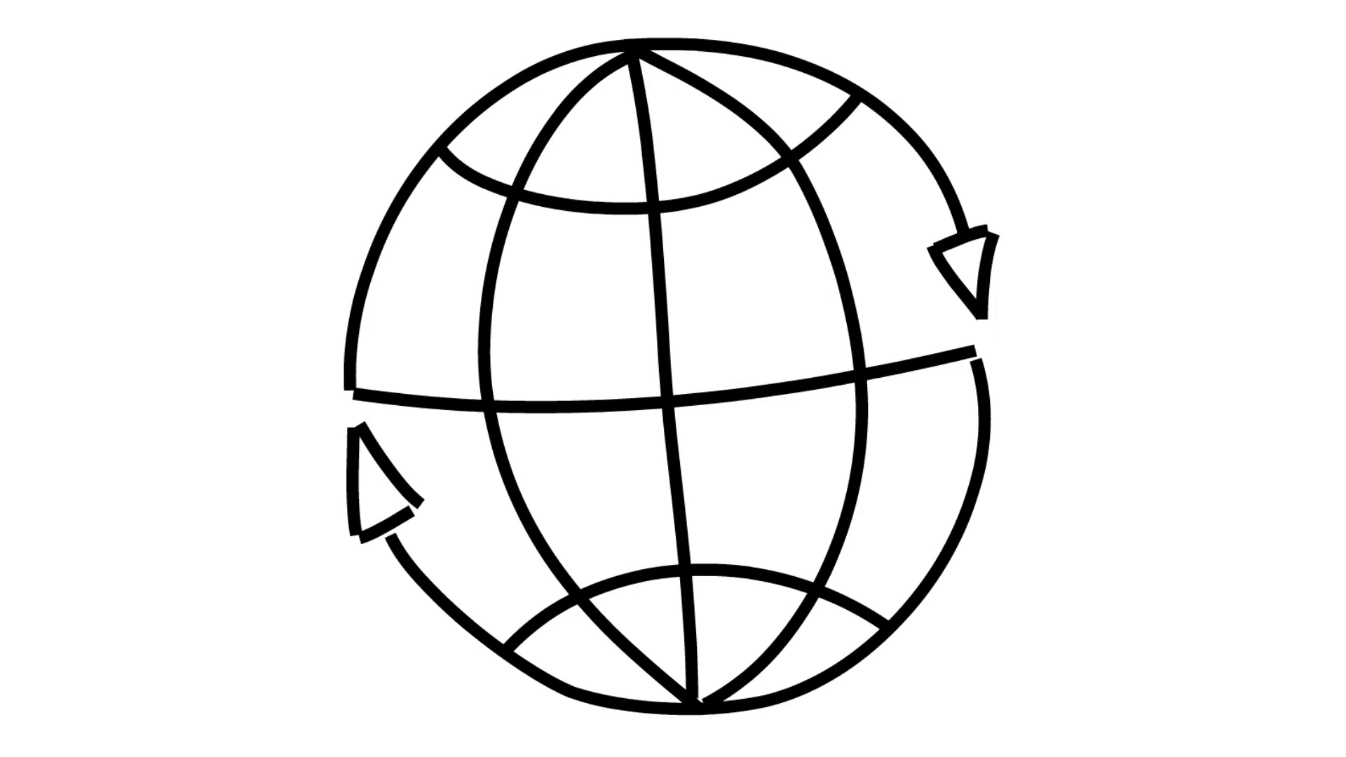 1920x1080 Atlas World Map Globe Internet Line Drawing Illustration Animation