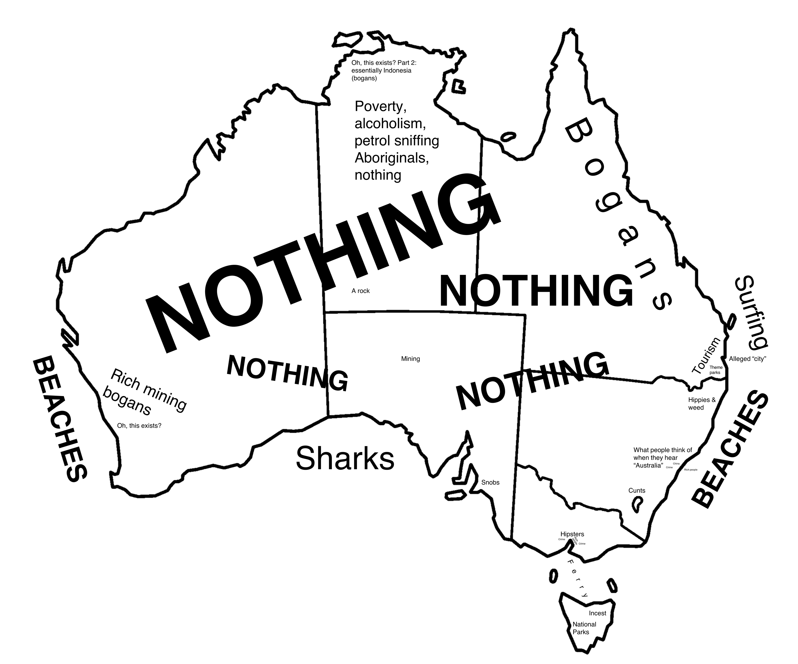 2681x2232 Stereotype Map Of Australia [Oc] [2681 X 2232] Mapporn
