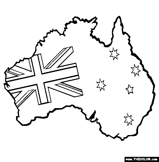 554x565 Australian Map Online Coloring Page