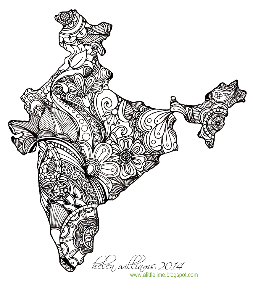 855x1000 India Map