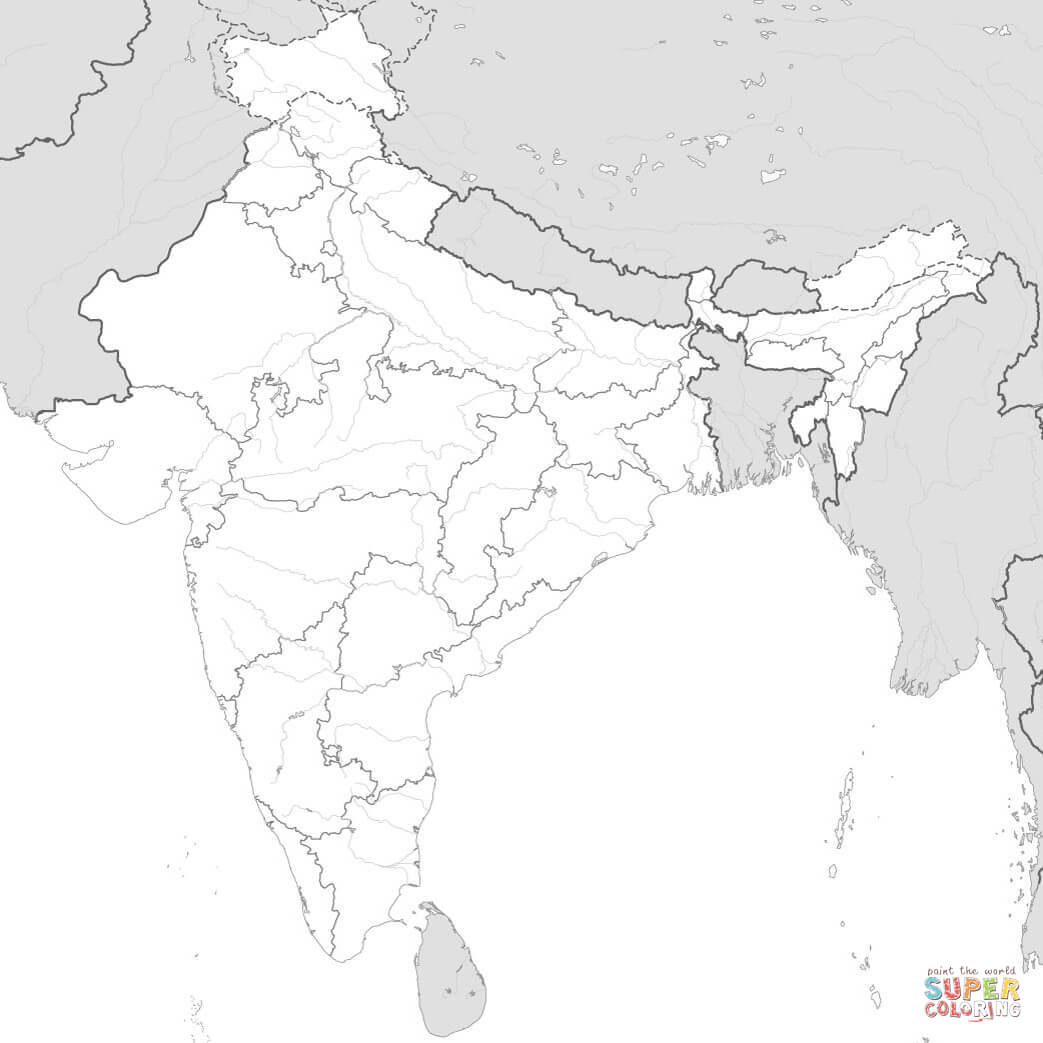 Map Of India Drawing at GetDrawings | Free download