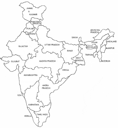 Map Of India Drawing at GetDrawings | Free download