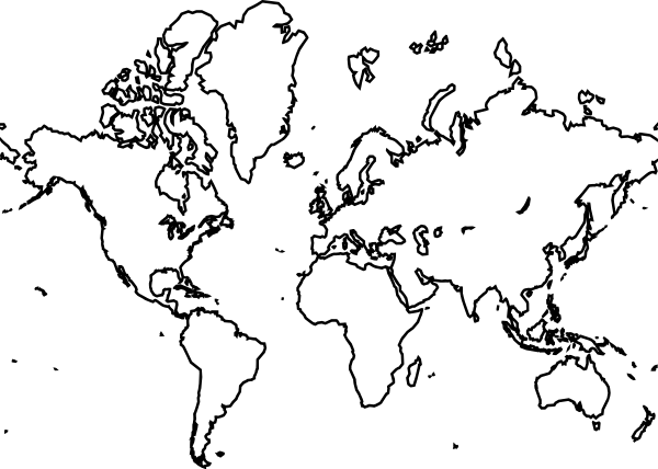 600x428 World Map Clip Art