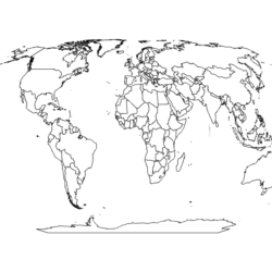 250x250 World Map Drawing, Pencil, Sketch, Colorful, Realistic Art Images