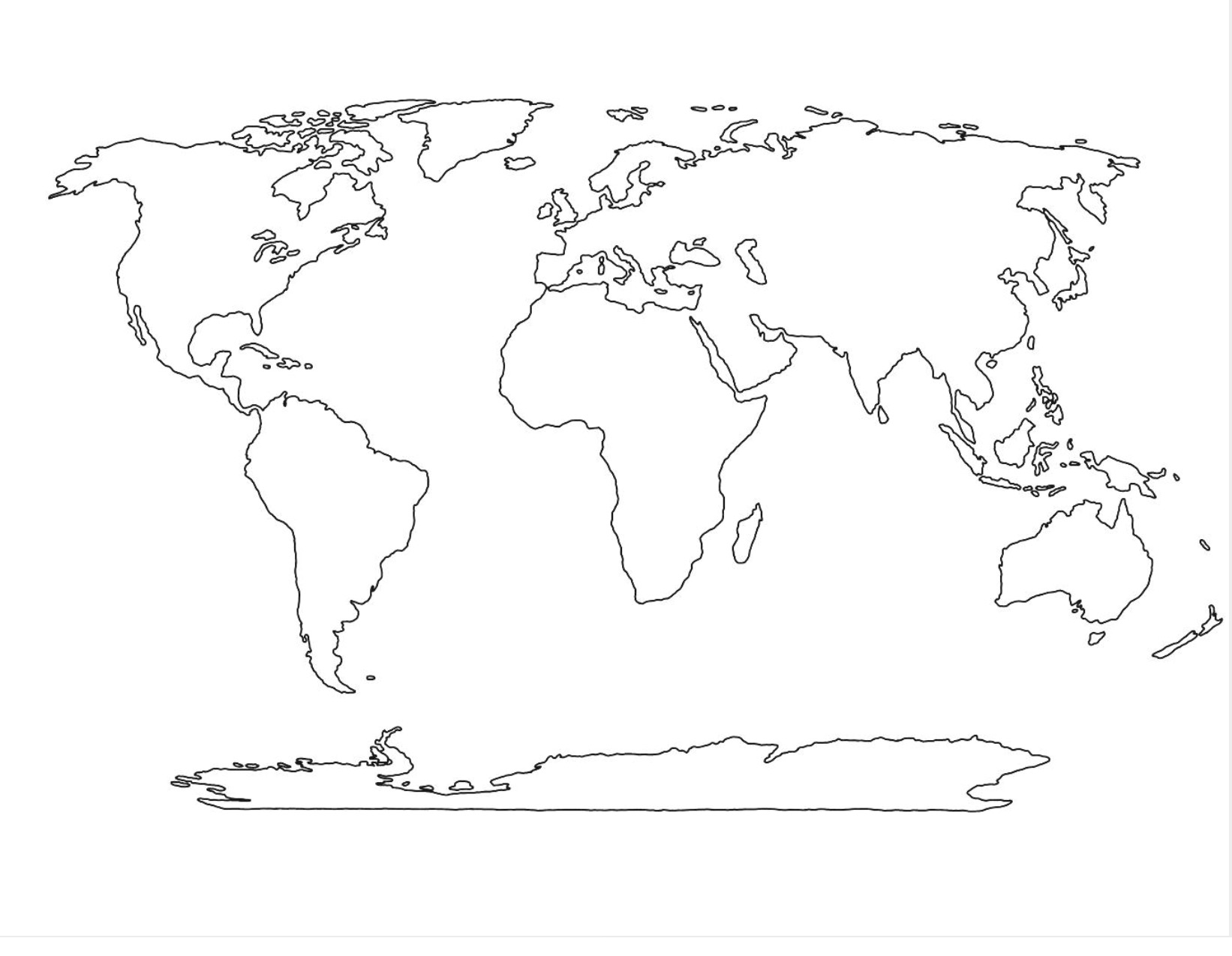 1642x1275 World Map Drawing