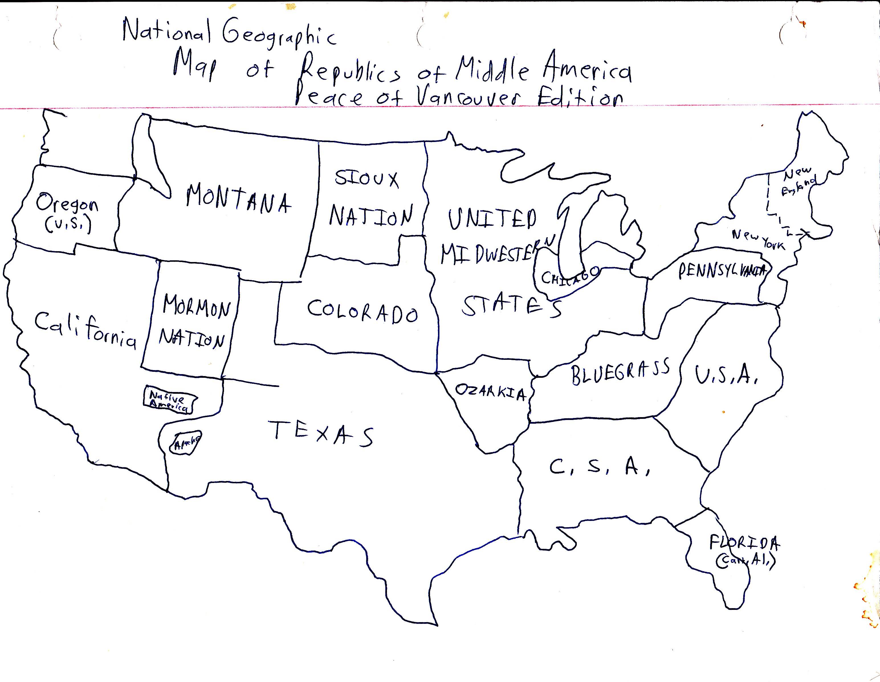3088x2392 Hand Drawn Us Map