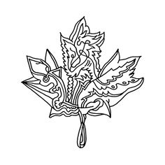 236x236 Canadian Maple Leaf Colouring Page By Donald Lee Canadian Maple