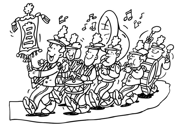 750x530 Coloring Page Marching Band