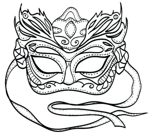 500x441 Mardi Gras Masks Coloring Pages Printable Coloring Pages Free