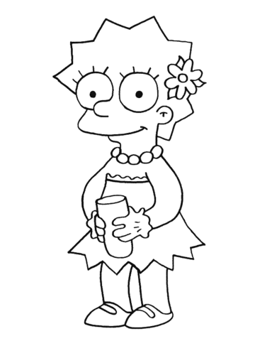 360x480 Lisa Simpson Coloring Page Free Printable Coloring Pages