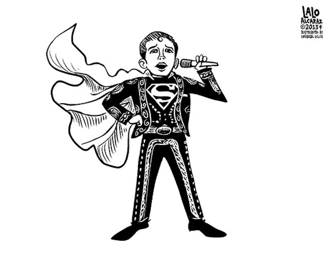 640x499 It's A Bird, It's A Plane, It's Super Mariachi Boy! (Toon) Pocho
