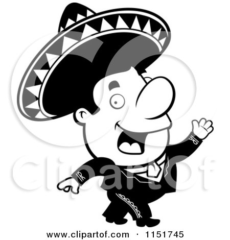 450x470 Royalty Free (Rf) Clipart Illustration Of A Mariachi Man Walking