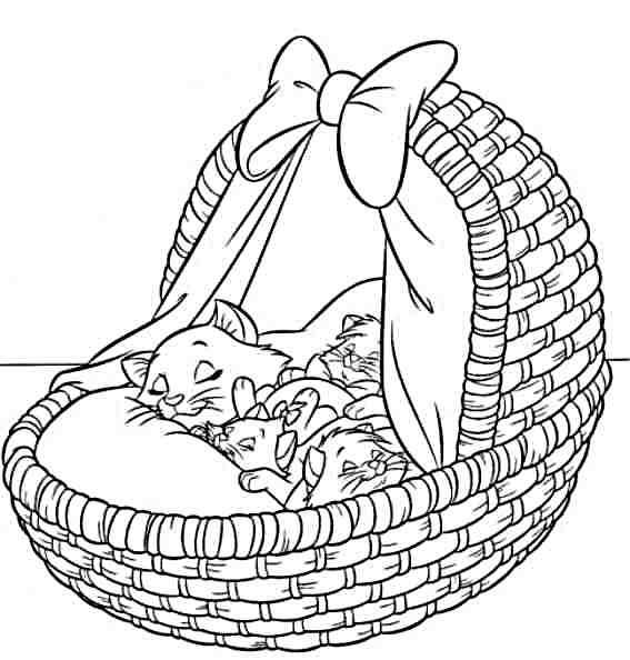 567x594 Sketches Of Disney Aristocats Coloring Marie Drawing