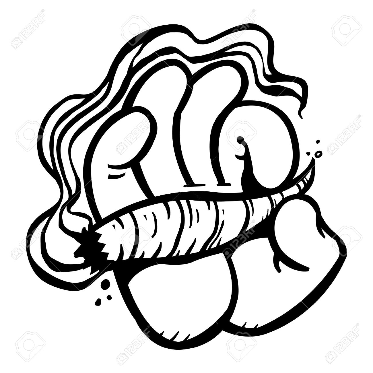 1300x1300 Cartoon Hand Holding Marijuana Weed Leaf Pot Joint Royalty Free