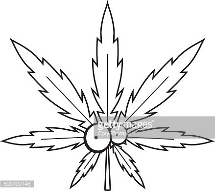 439x390 Cartoon Marijuana Leaf Premium Clipart
