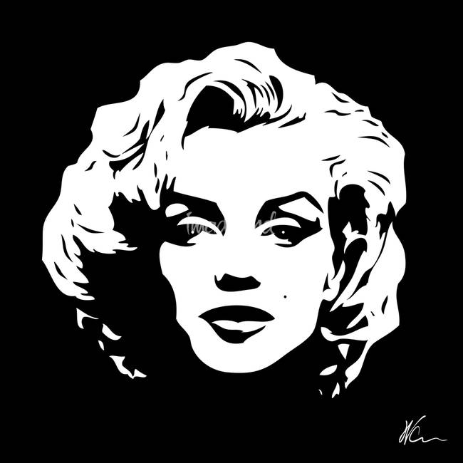 Marilyn Monroe Black And White Drawing at GetDrawings | Free download