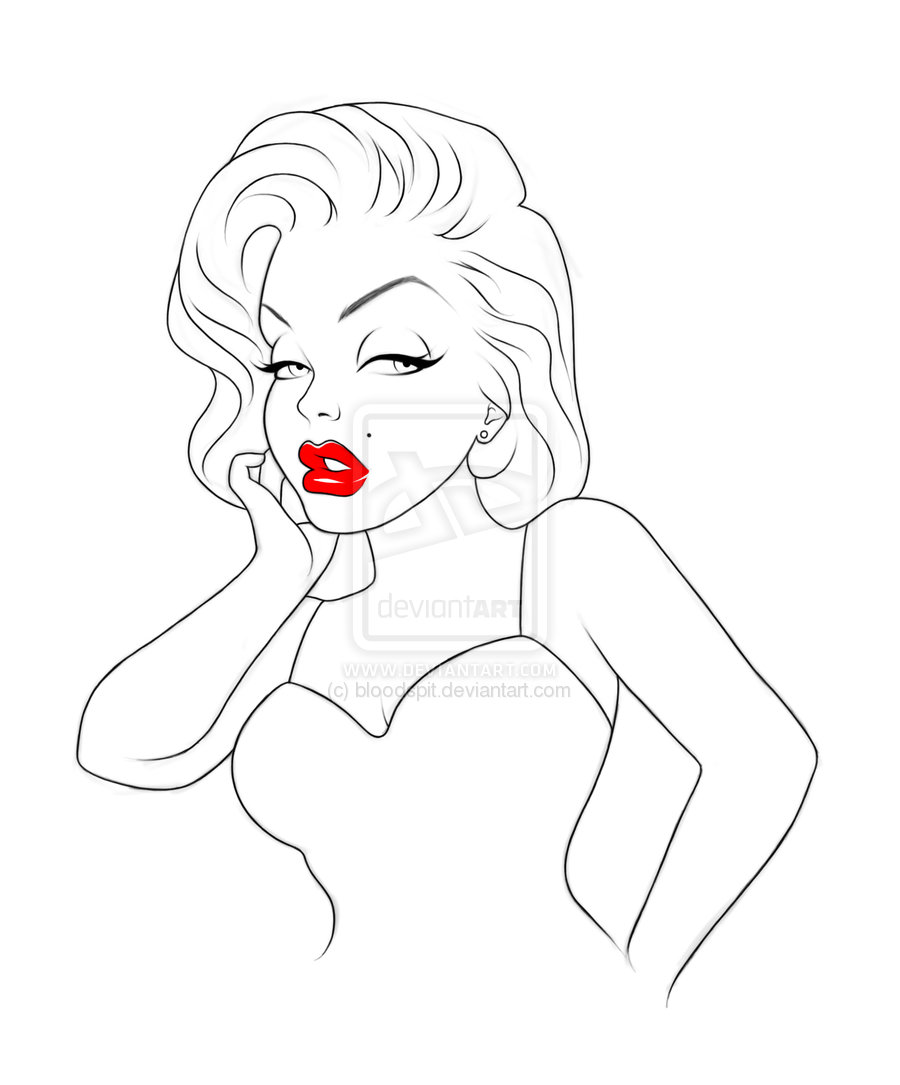 900x1085 Marilyn Monroe Drawing By Bloodspit On Marilyn