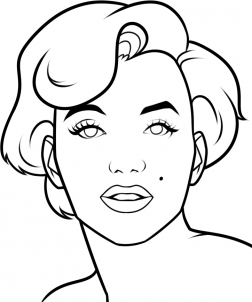 252x302 How To Draw Marilyn Monroe Easy Step 8 Art