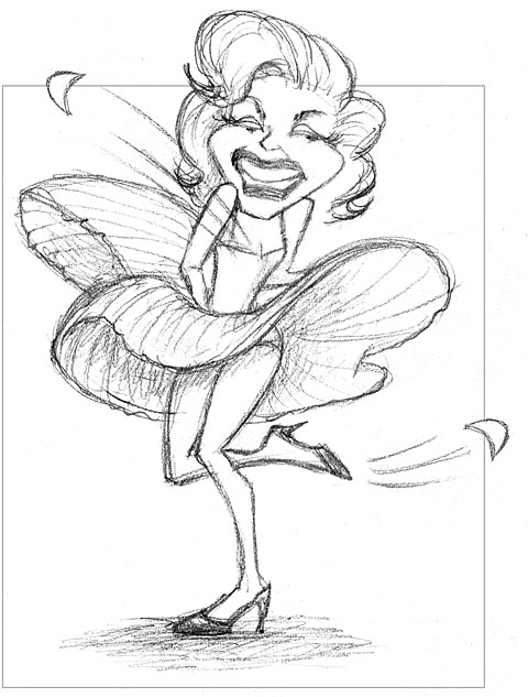 480x633 Marilyn Monroe Sketched Out