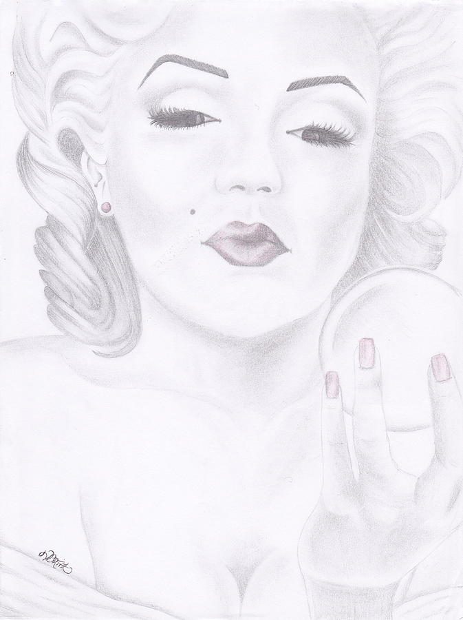 673x900 Marilyn Drawing By Vanessa Ortiz