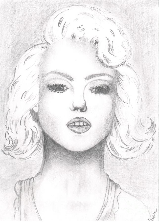 643x900 Marilyn Monroe Drawing By Denisa Kendralova