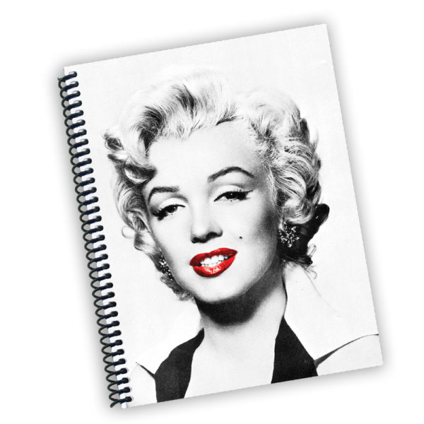600x600 Marilyn Monroe Red Lips Notebook 9lines