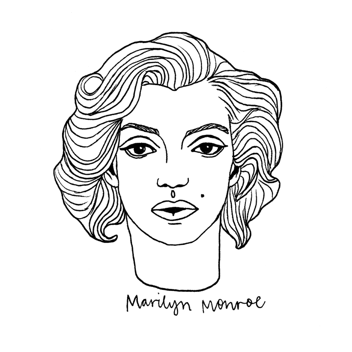 Marilyn Monroe Pencil Drawing at GetDrawings | Free download