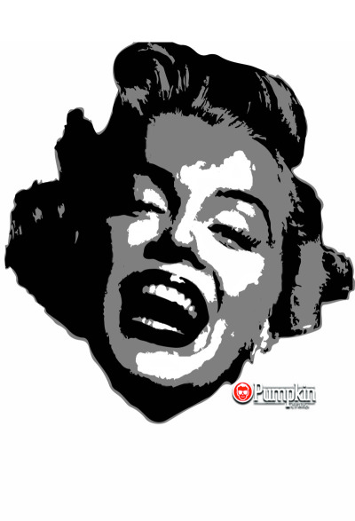 400x587 Marilyn Monroe Pumpkin Stencil