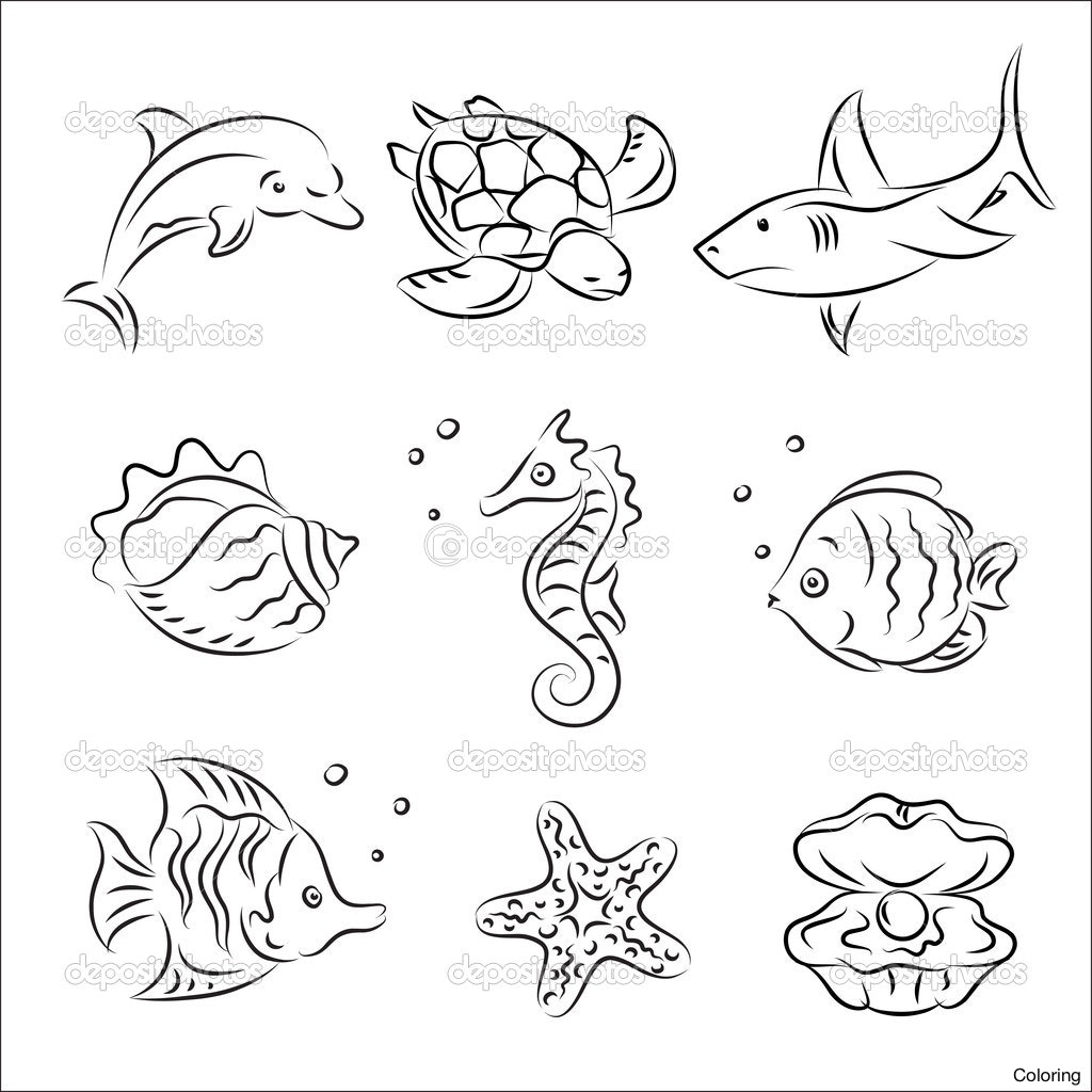 1024x1024 How To Draw Sea Animals Coloring Step By Drawing A Orc With Simple
