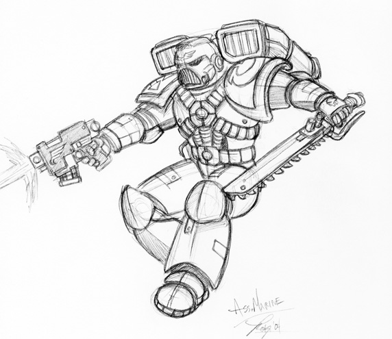 572x495 Assault Marine By Piotrov