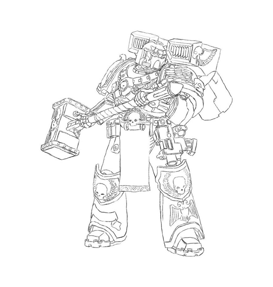 873x916 Space Marine By Mxtalon