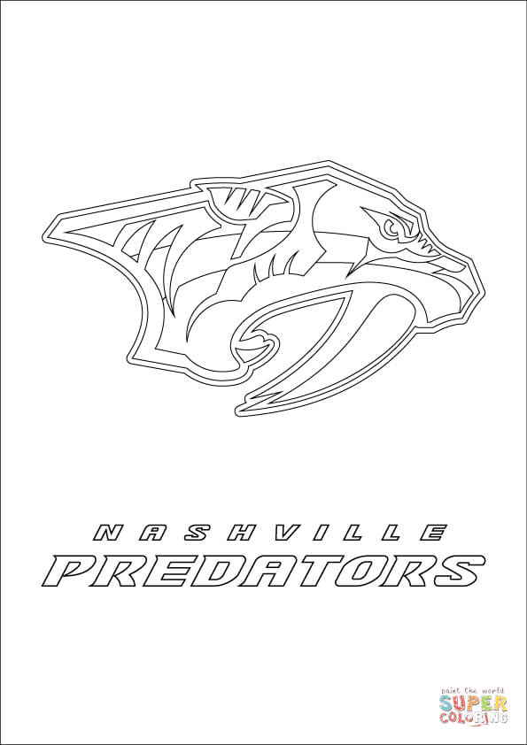595x842 Nashville Predators Logo Coloring Page Free Printable Coloring Pages