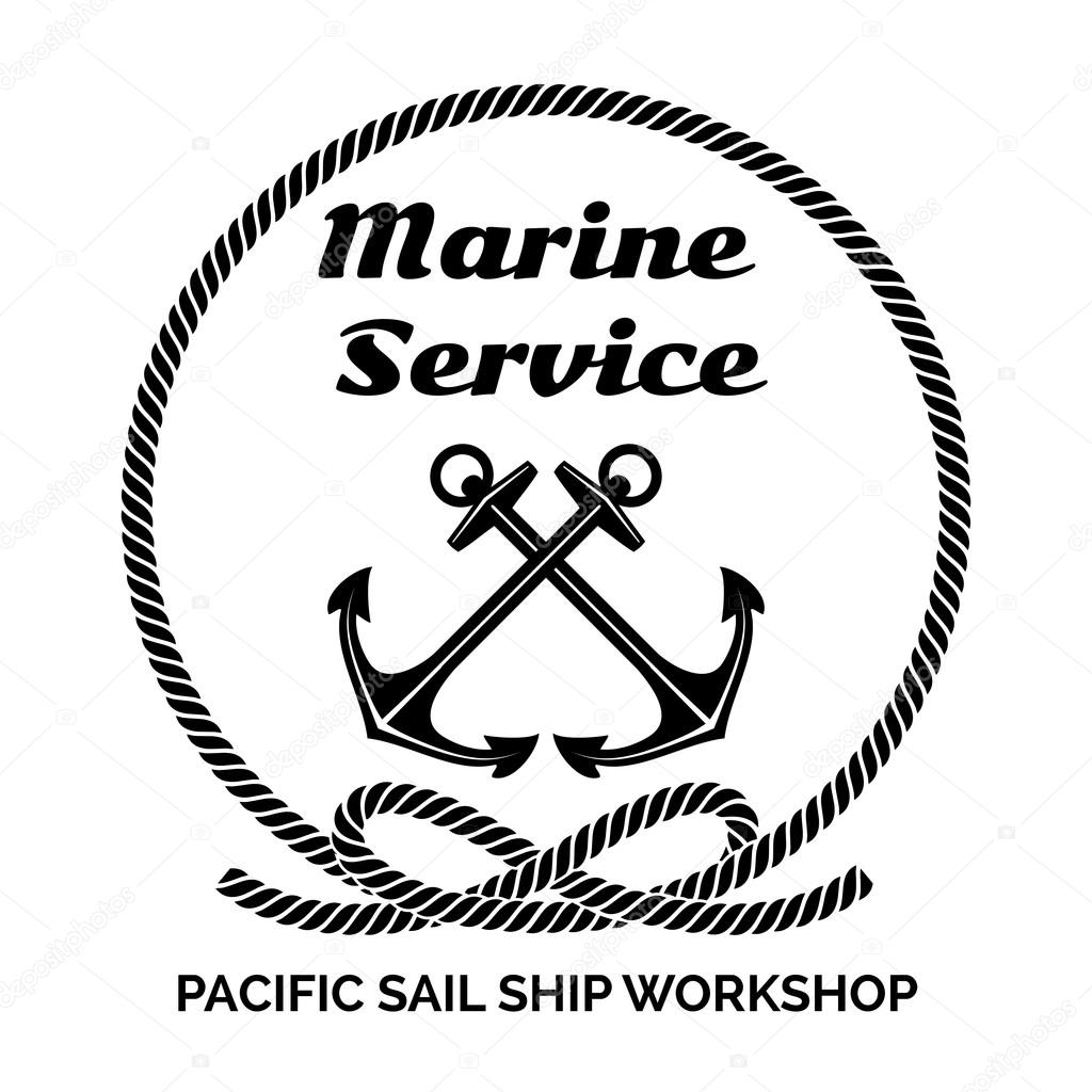 1024x1024 Company Logo Design For Marine Service Stock Vector Mssa