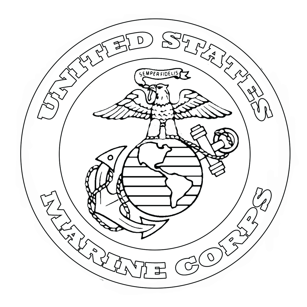 Printable Marine Corps Coloring Pages