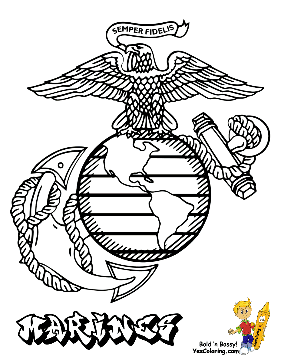 928x1200 Marine Corps Coloring Pages