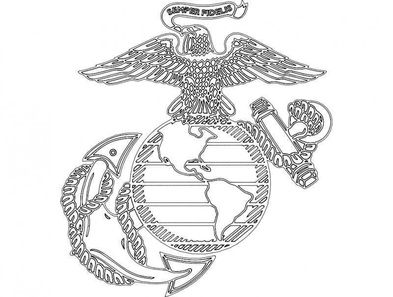 800x606 Marine Symbol Dxf File Free Download
